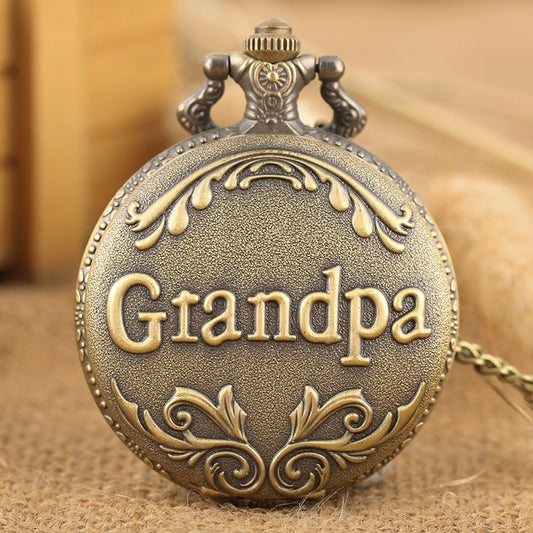 Wishes Vintage Grandpa Green  Pocket Watch