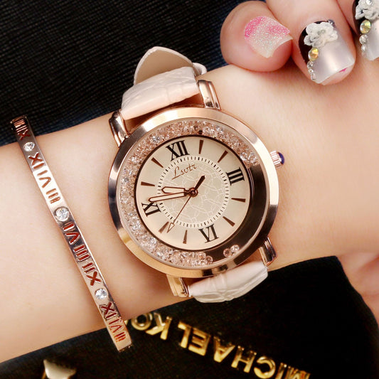 Wishes  Watch Flowing Water Diamond British Fashion  Watch Women