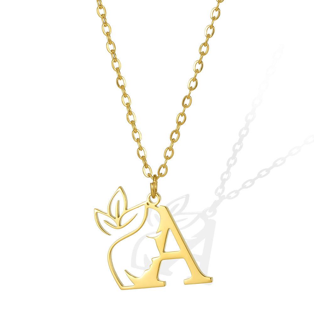 Wishes Letter Gold Stainless Steel Necklace