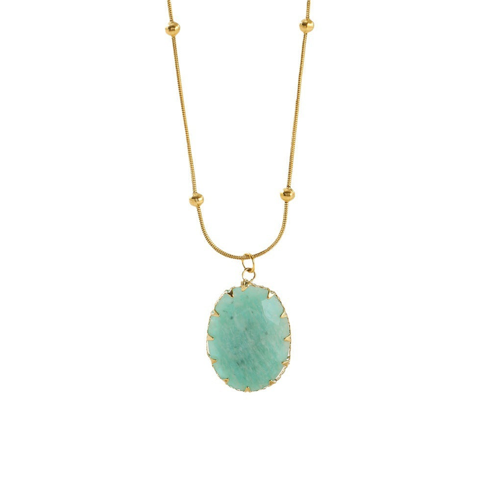 Wishes18K Gold Stainless Steel Turquoise Necklace