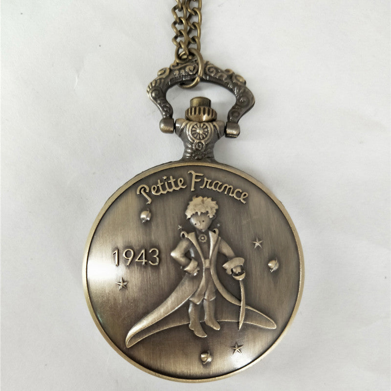 Wishes Retro Fashion Trends Little Prince Theme Quartz Pocket Watch