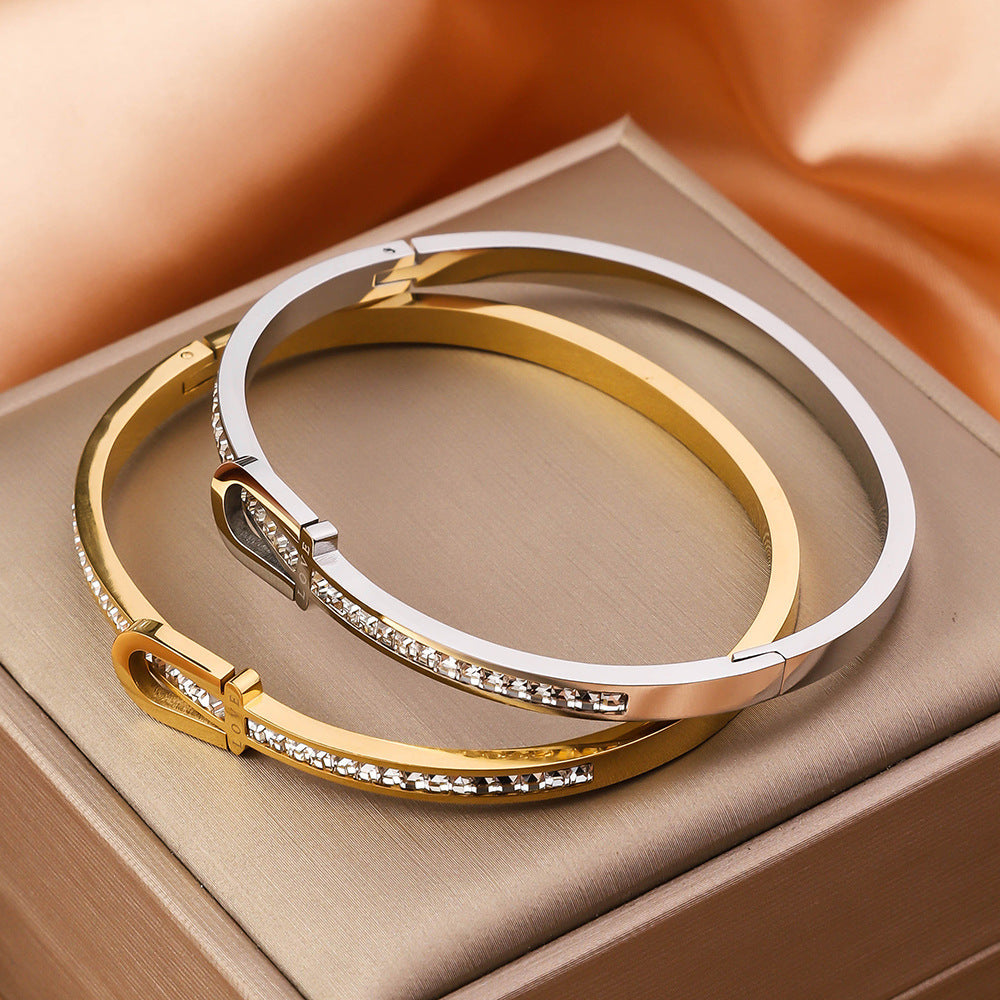 Wishes Gold Plating Exquisite Stainless Steel Bracelet Fashion Bracelet & Bangles