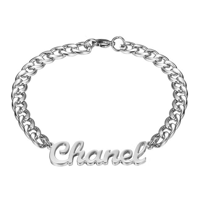 Wishes Personalized Custom Stainless Steel Name bracelet