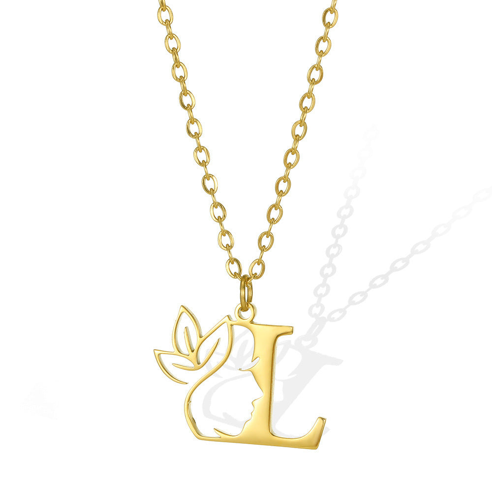 Wishes Letter Gold Stainless Steel Necklace