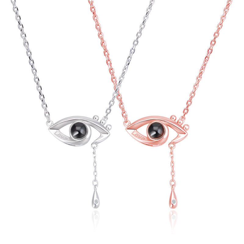 Wishes S925 Silver Projection Love Necklace Women's Set Chain