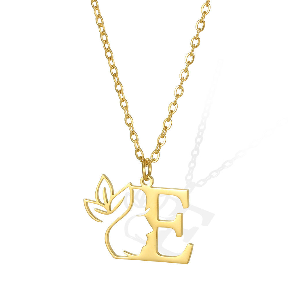 Wishes Letter Gold Stainless Steel Necklace