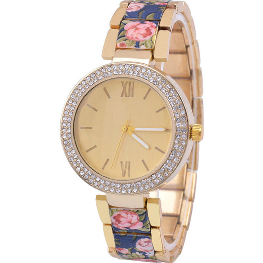 Wishes Fashion Printing Steel Watch Women