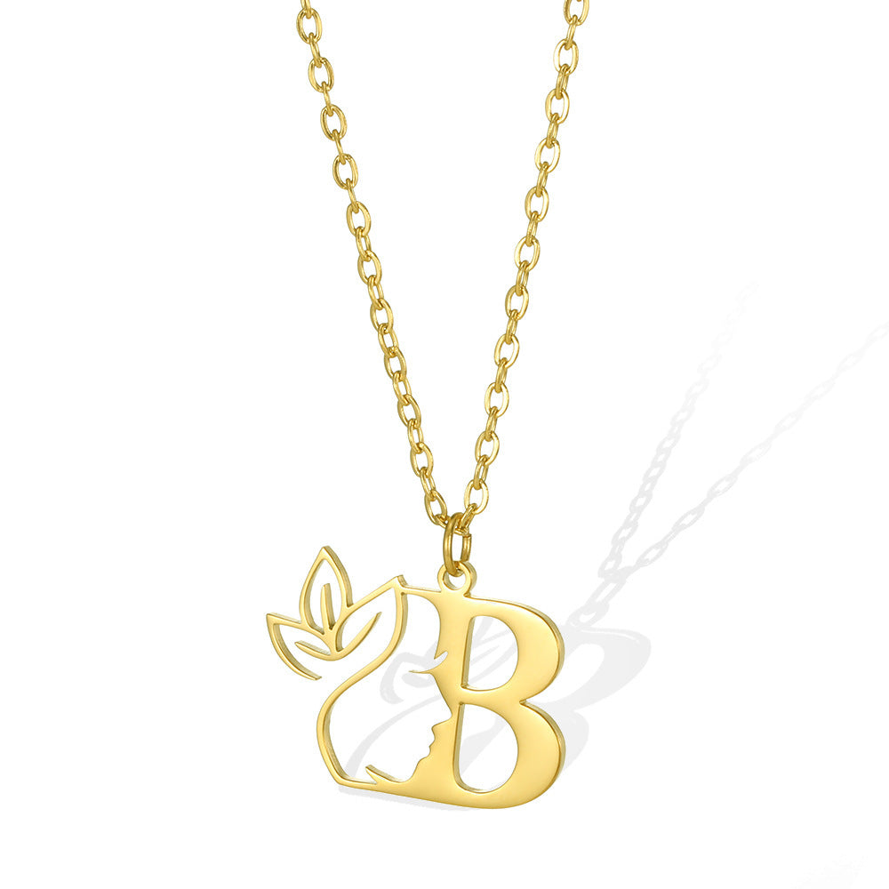 Wishes Letter Gold Stainless Steel Necklace