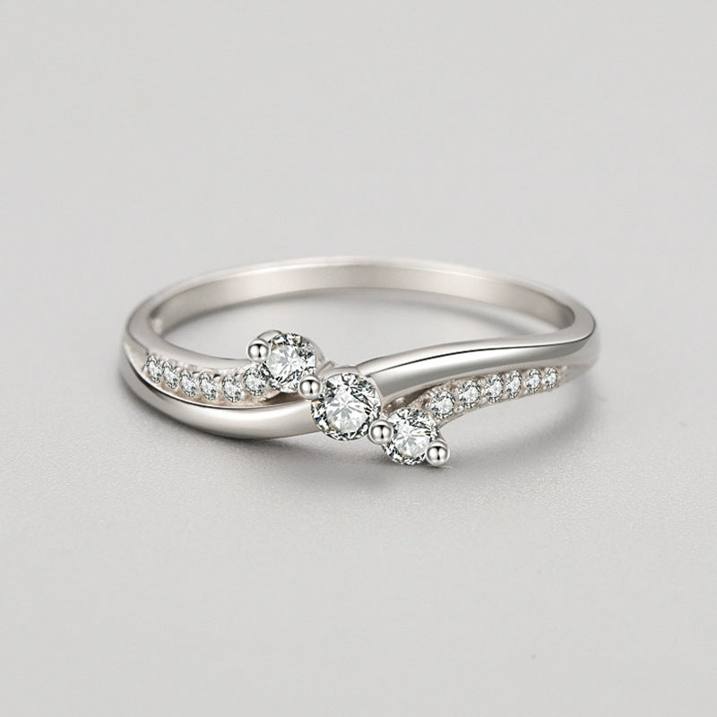 S925 Silver Light Luxury Micro-set Ring