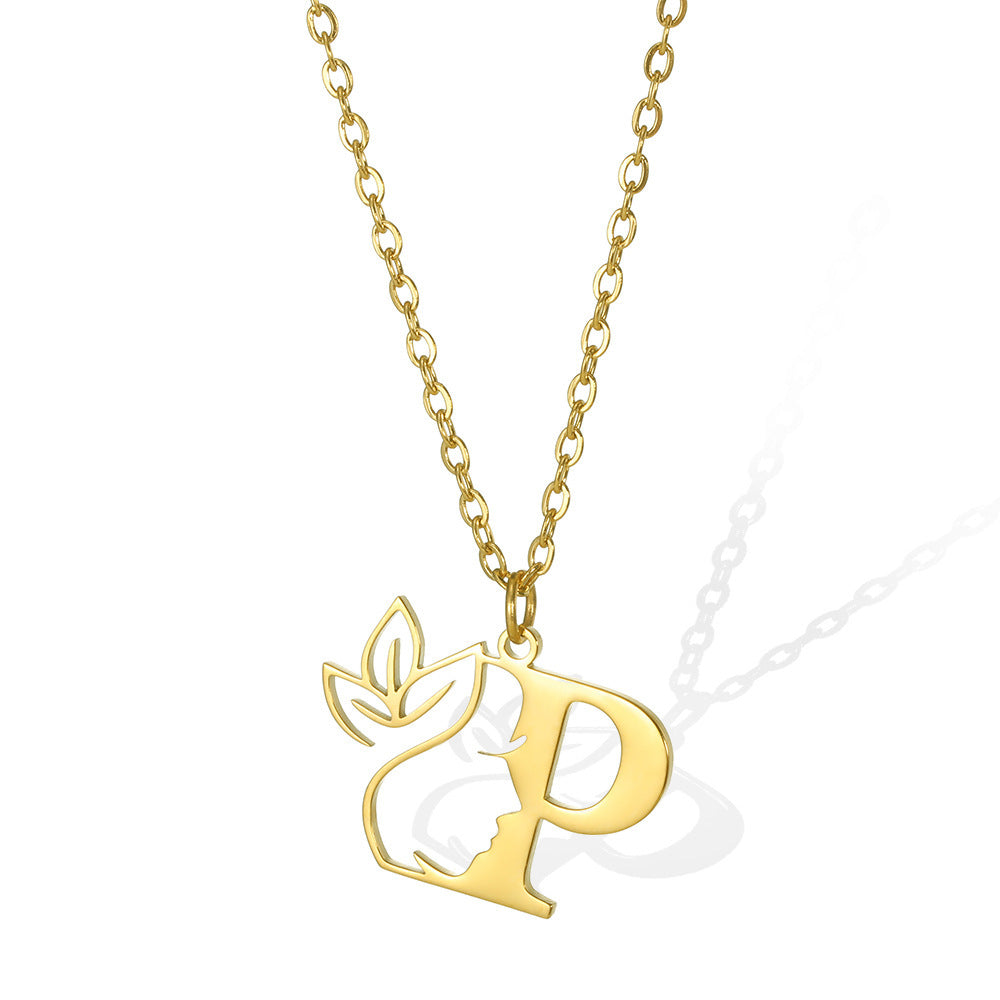 Wishes Letter Gold Stainless Steel Necklace