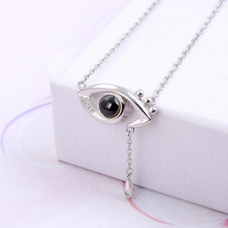 Wishes S925 Silver Projection Love Necklace Women's Set Chain