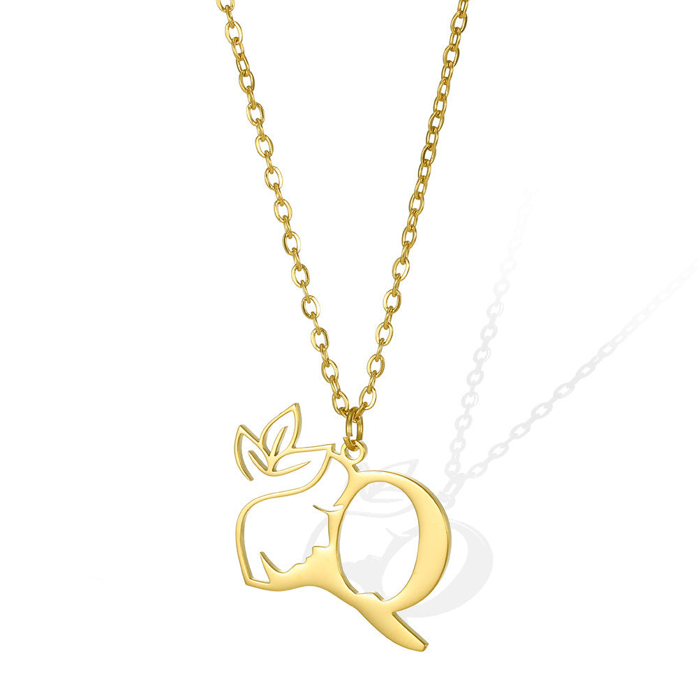 Wishes Letter Gold Stainless Steel Necklace