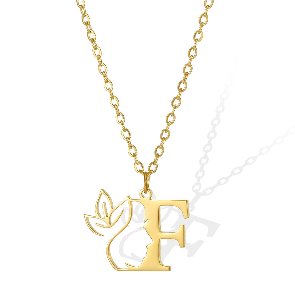 Wishes Letter Gold Stainless Steel Necklace