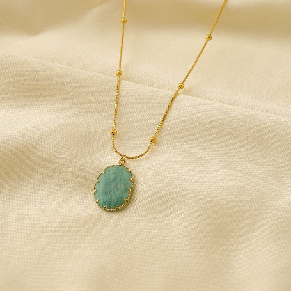 Wishes18K Gold Stainless Steel Turquoise Necklace