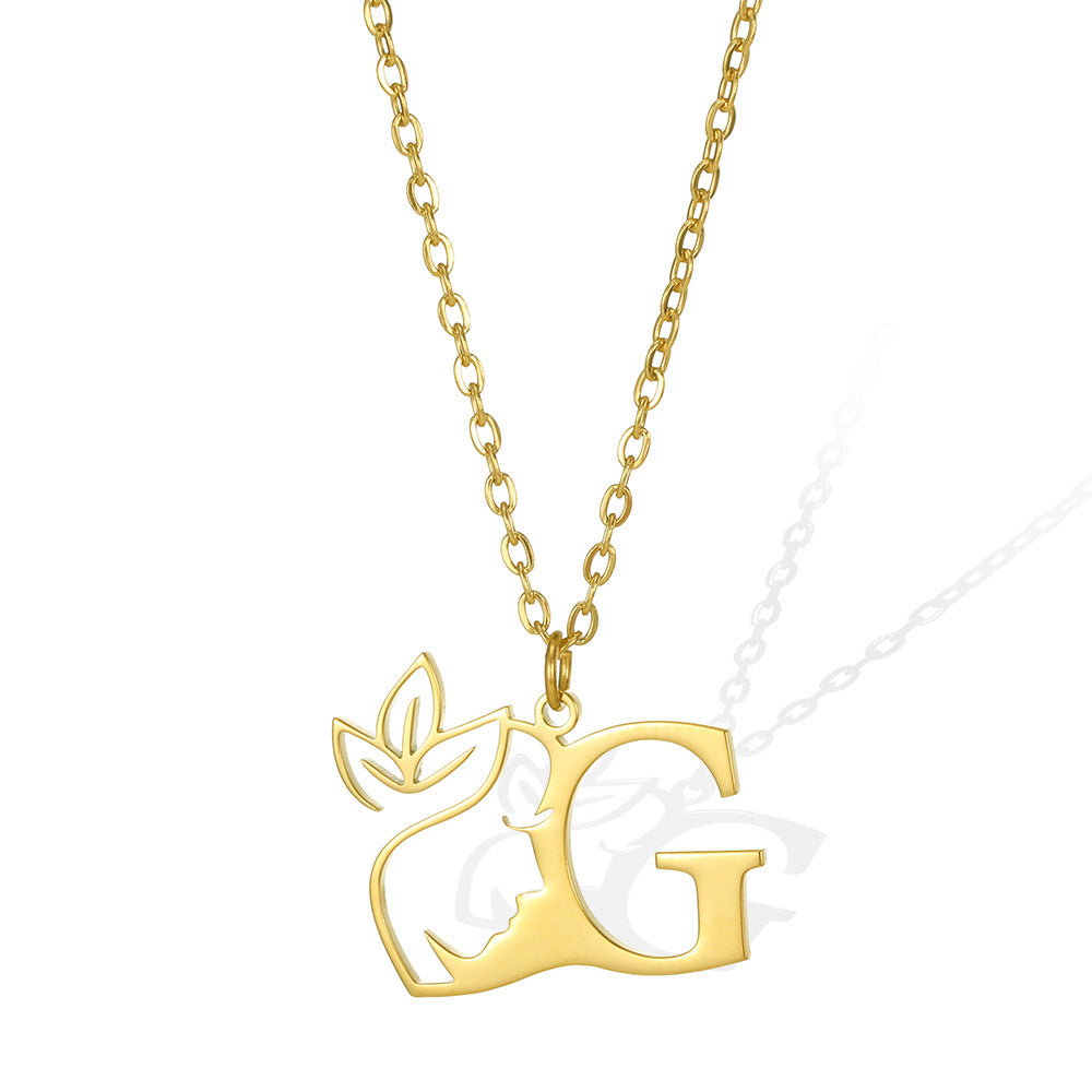 Wishes Letter Gold Stainless Steel Necklace