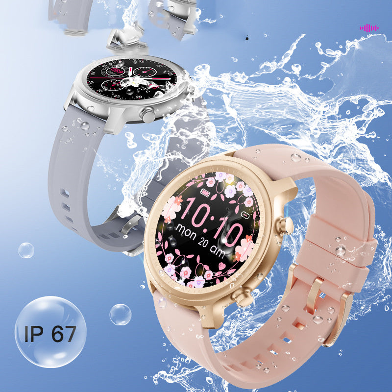 Wishes Round Watch Bluetooth Call Sports Waterproof Blood Pressure Blood Oxygen Multi-dial