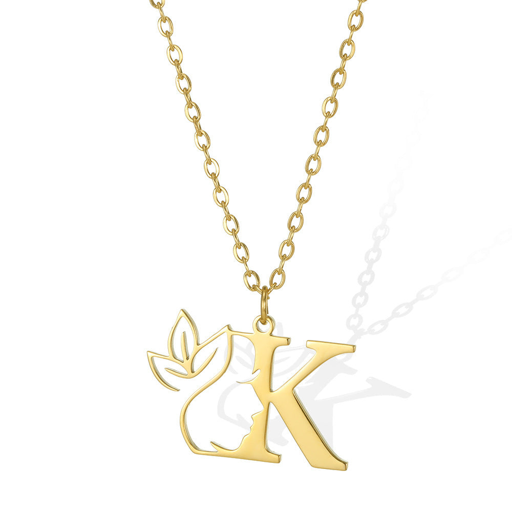 Wishes Letter Gold Stainless Steel Necklace