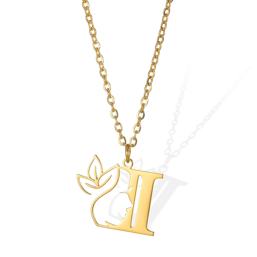 Wishes Letter Gold Stainless Steel Necklace