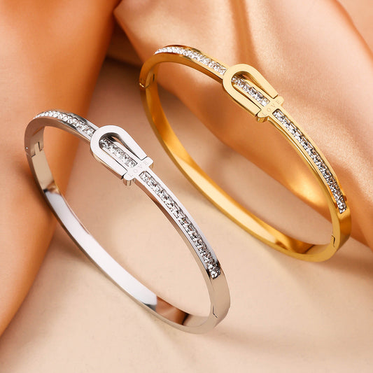 Wishes Gold Plating Exquisite Stainless Steel Bracelet Fashion Bracelet & Bangles