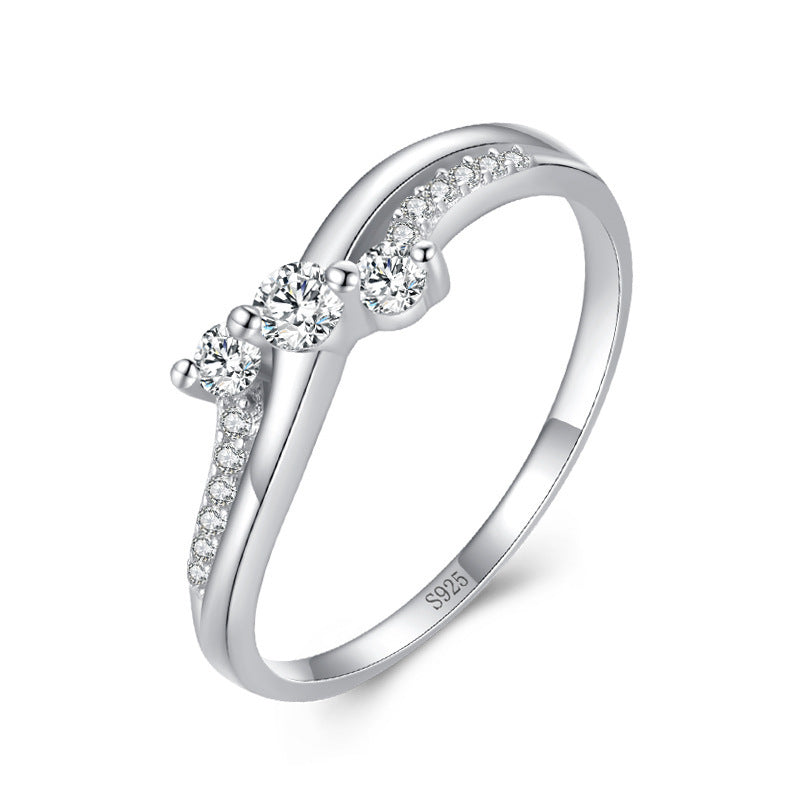 S925 Silver Light Luxury Micro-set Ring